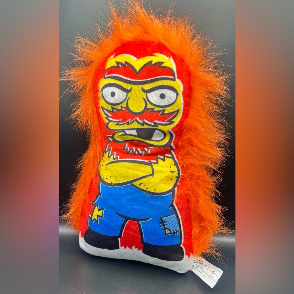 The Simpons-Ground Keeper Willie Vibrant Orange Plush Toy with Cartoon Character